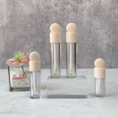 【在庫あり特価】7ml ヌードカラーフラットボールヘッドリップグロスチューブ ラージブラシヘッドリップグレーズエッセンスリップグロスボトル