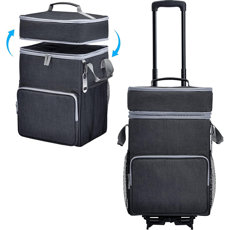 double-layer suitcase wet and dry separation