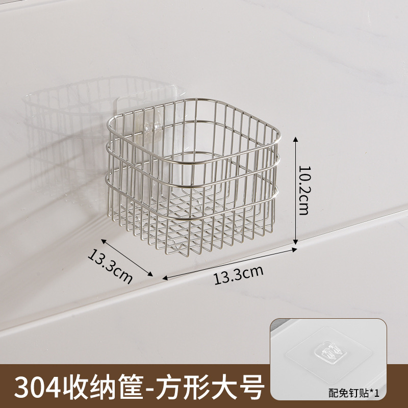 浴室化粧品収納バスケット 304 ステンレス鋼収納バスケットキッチン壁掛け収納ラック生姜とニンニク収納バスケット|undefined