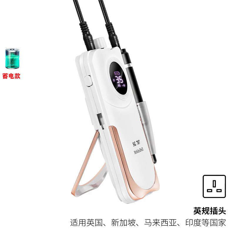 Amoladora de uñas de almacenamiento de energía 35000 Amoladora portátil de alta velocidad Amoladora de uñas inteligente Herramientas de uñas transfronterizas