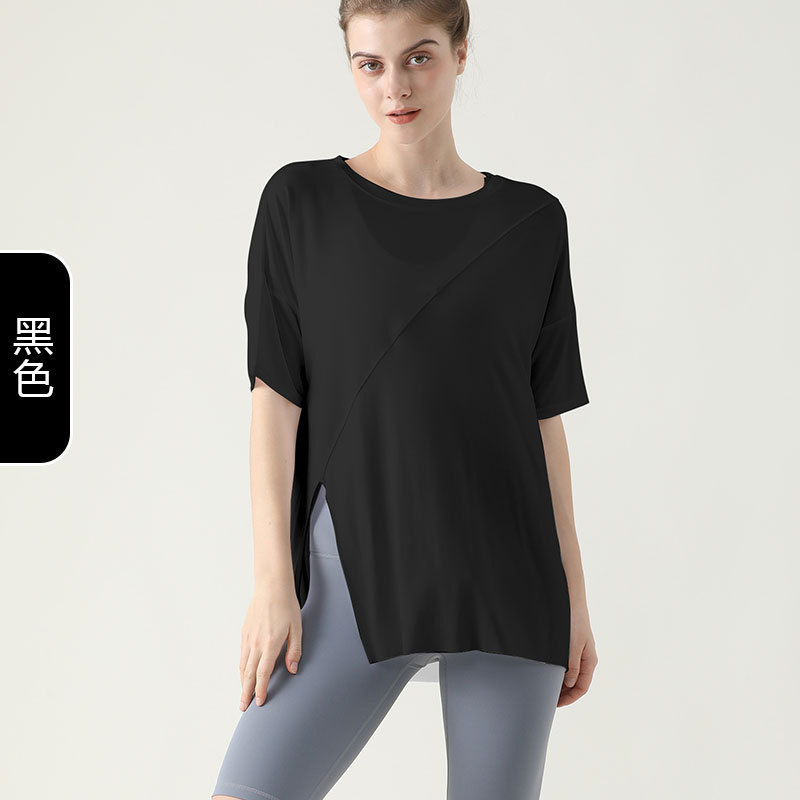 孕妇运动上衣亲肤莫代尔跑步健身运动T恤夏季显瘦瑜伽服短袖代发|undefined