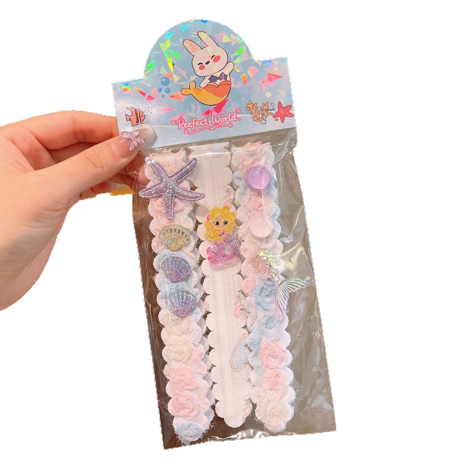 Niños marinos velcro niñas clip de cabello baby peupee pegatina tocado pegatina para el cabello niñas correa de cabello