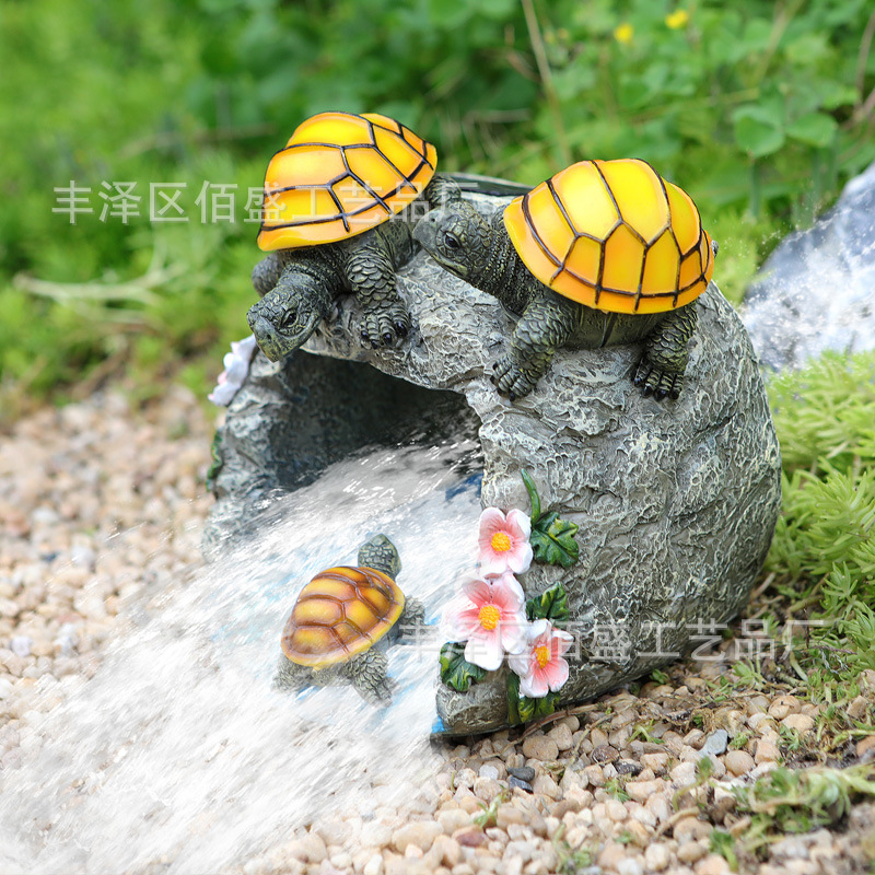Transfronterizos de tortuga solar drenaje decoración al aire libre tubo de caída extensión desviador creativo jardín regalos de decoración