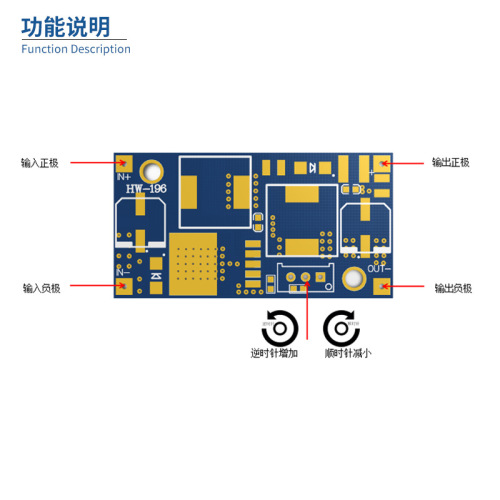 Super XL6009 DC-DC step-up/step-down module compatible with solar panels, automatic voltage boost and reduction