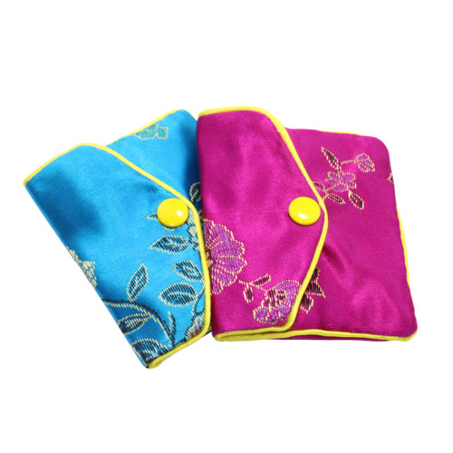 Portable snap bag brocade antique jewelry earring storage bag hand-embroidered ring necklace girl jewelry bag