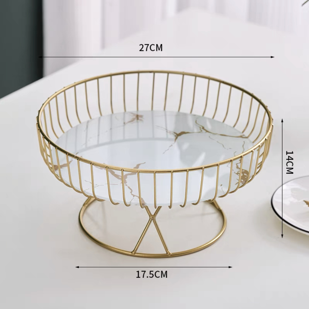 Nórdico plato de fruta Placa de exhibición de vidrio simple sala de estar mesa de café hogar pastel creativo postre merienda plato
