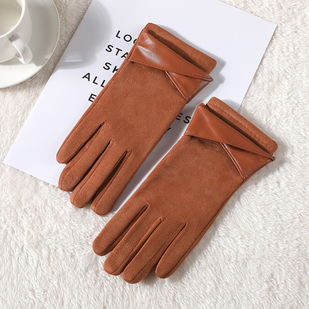 Guantes Térmicos Táctiles para Mujer de Poliéster, A prueba de Viento para Exteriores en Invierno
