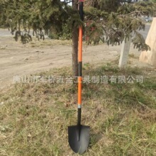 尖锹铁锹锰钢加厚纤维柄园林挖土铁楸铲外贸出口户外园艺锰钢锹