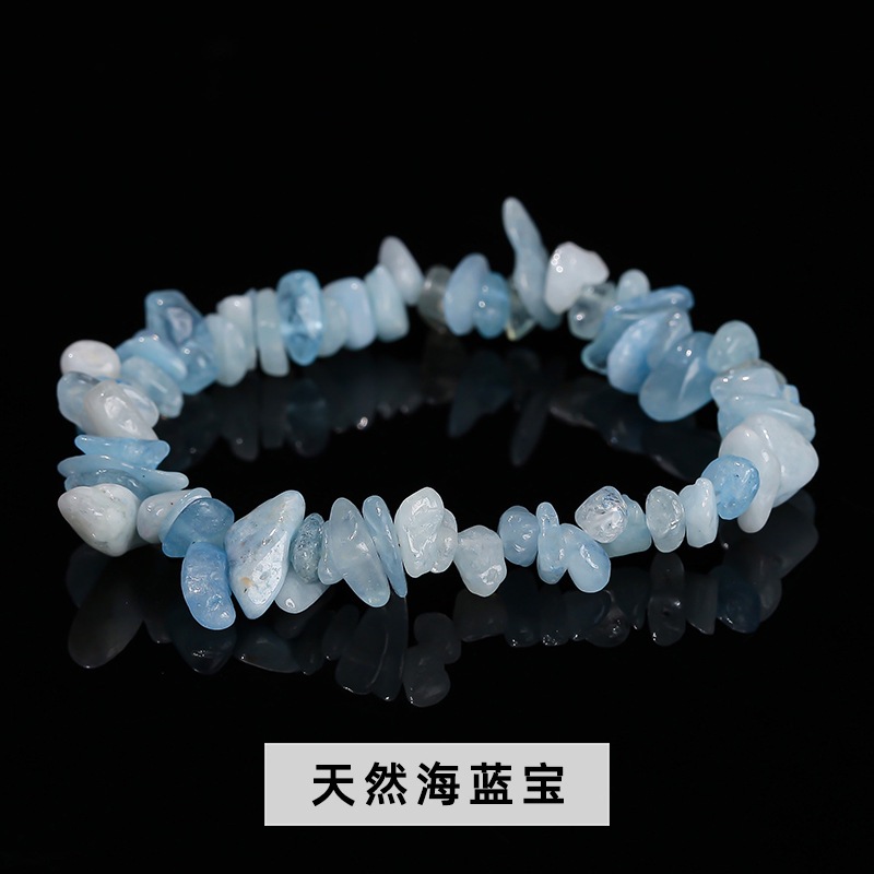 Organic sapphire bracelet natural stone