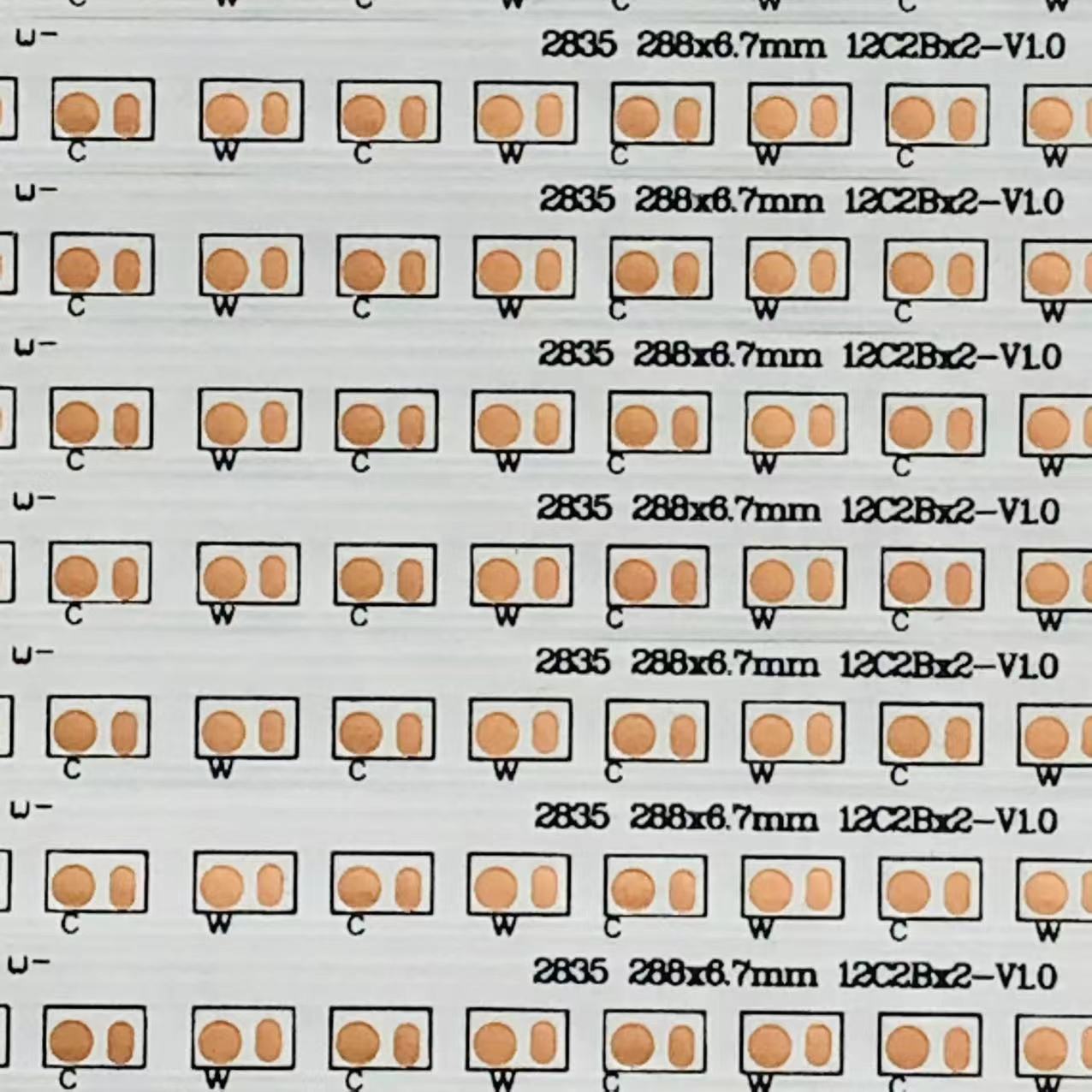 FPC柔性线路板13010297 0.4寸小夜灯内侧 2B12C*2 288*6.7MM*36PC