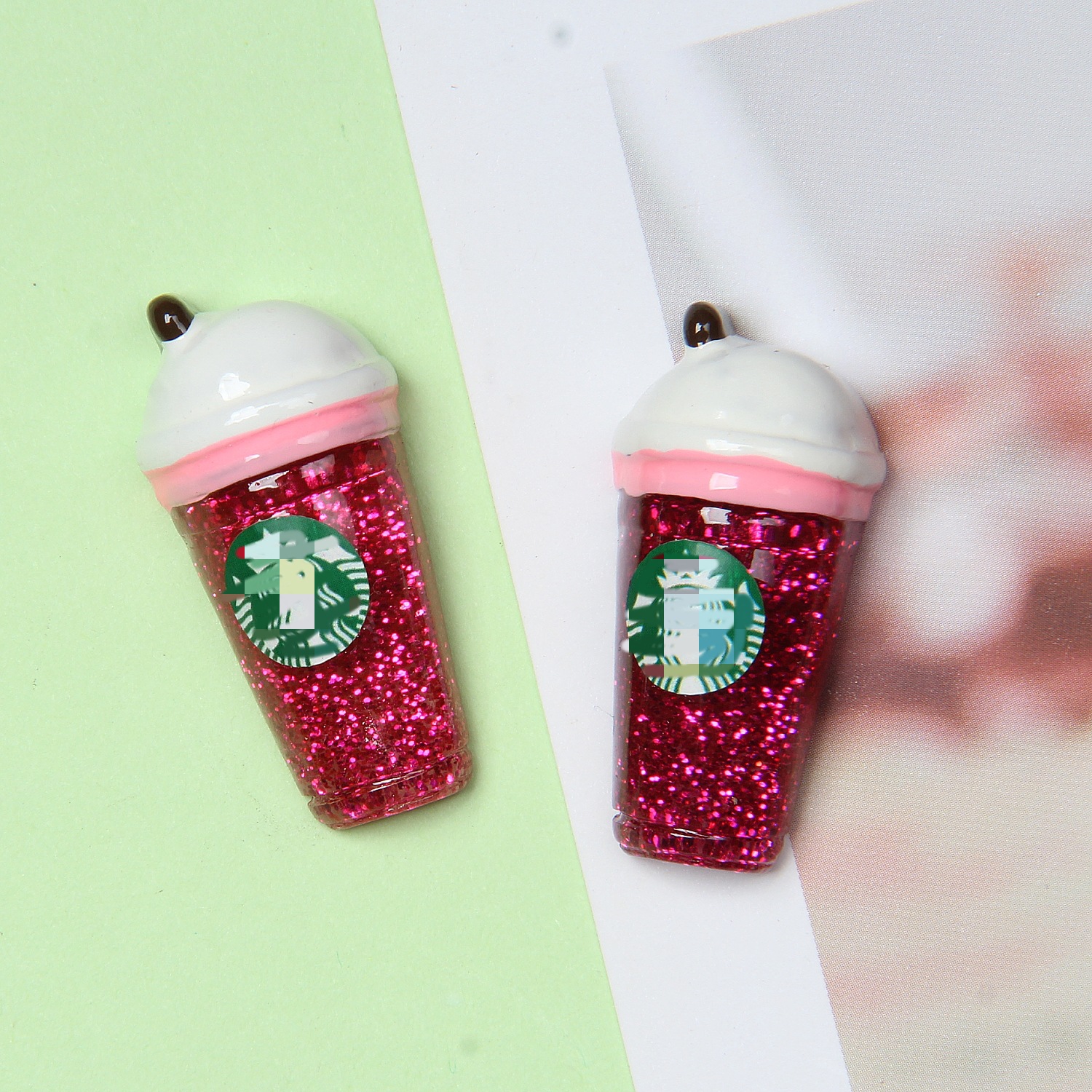 Verano nueva estrella taza de café plana taza de paja del brillo DIY caja del teléfono móvil caja de papelería accesorios de joyería