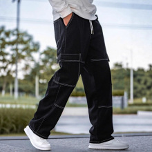 现货2025欧美跨境新款牛仔裤男士侧面口袋牛仔裤NK389