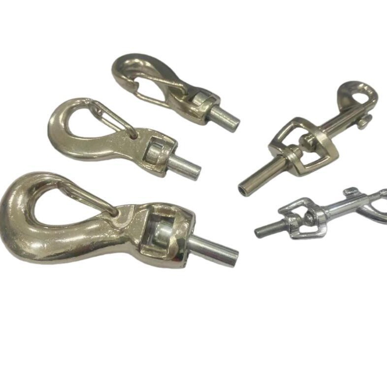 厂家生产电镀镍宠物钩锌合金狗扣箱包钩扣钢丝钩