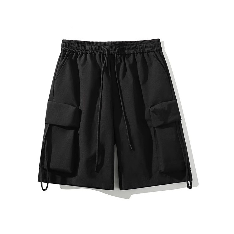 Multi-pocket Tooling Shorts Men's Summer Thin Five-point Pants Design Sense Strap Pants American-style Functional Paratrooper Pants Trendy