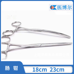 Stainless Steel Intestine Pliers 23cm 18cm Pet Ear Cutting Pliers Straight Oblique Tooth Curved Oblique Tooth Intestinal Clamping Intestine Pliers