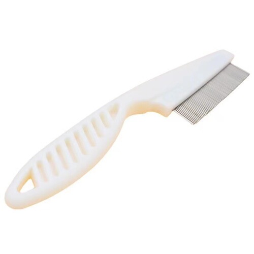 Pet flea steel needle comb new flat single color non-slip cat flea comb pet supplies wholesale