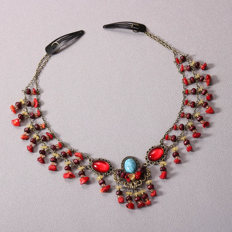 Western Tibetan Tibetan East Palace Xiaofeng headdress Yunnan exotic accessories style ancient style Han clothes and nobbles, hair hearts
