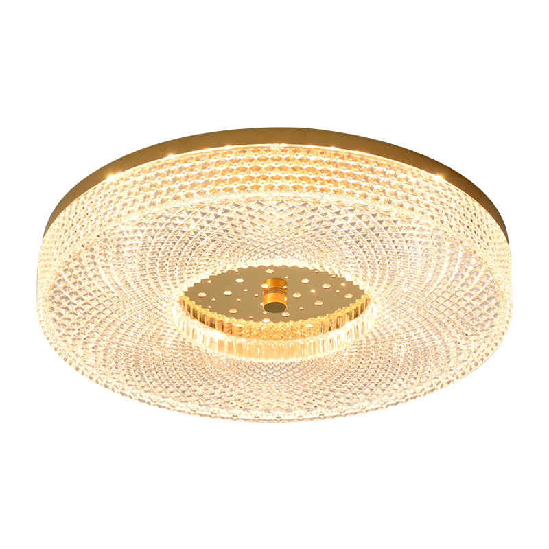 Lámpara de dormitorio, lámpara de techo, lámpara principal de lujo para villa, lámpara moderna, sencilla y elegante para sala de estar, lámpara redonda para dormitorio, 118L.