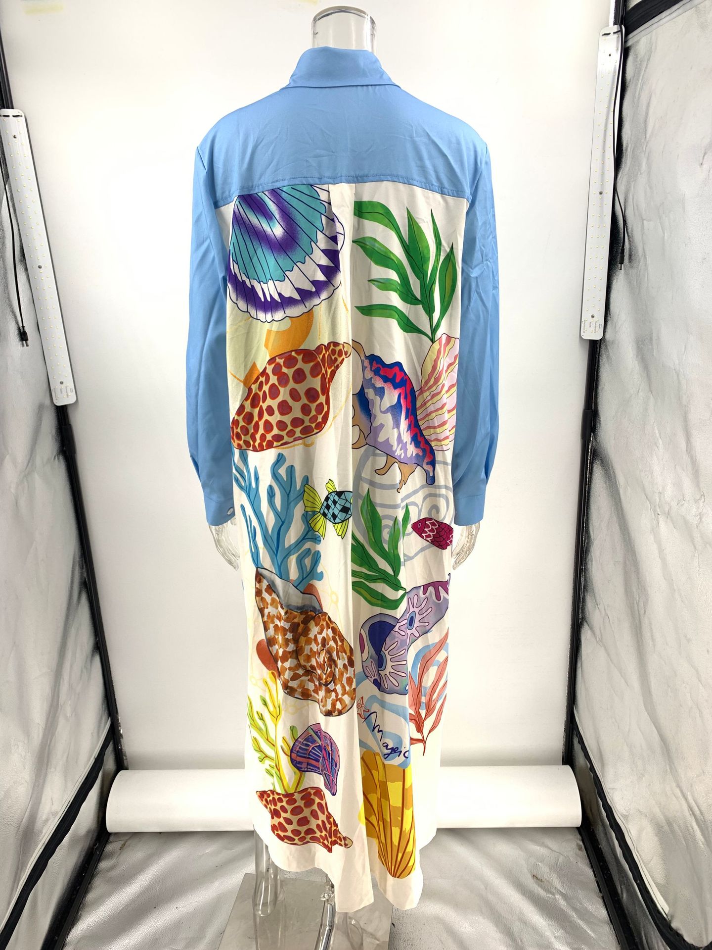 Wholesale Women's Vacation Streetwear Color Block Shell Long Sleeve Blouses display picture 13