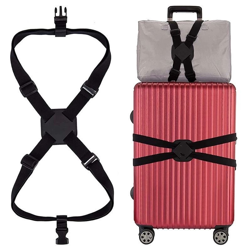 旅行箱包固定绑带十字打包带行李箱捆绑带加固弹力托运捆扎带弹力