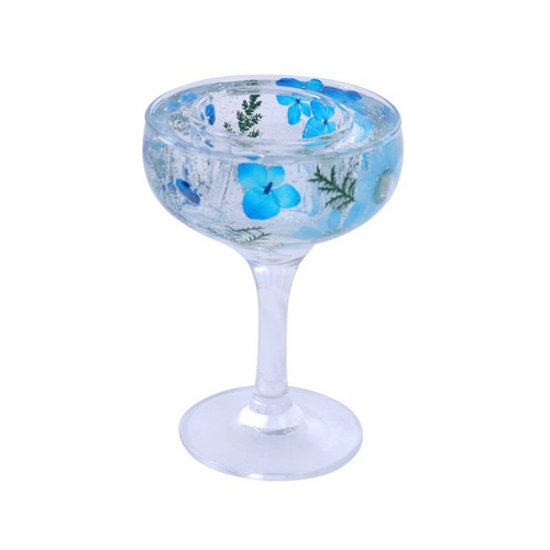 Meimuer tall glass candlestick DIY aromatherapy candle glass empty cup crystal jelly wax dry flower cup