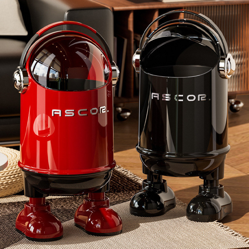Living Room Trash Can for Home Use 2025 New High-End Flip-Top Large Capacity Kitchen Bedroom Bathroom High-Value Creative
