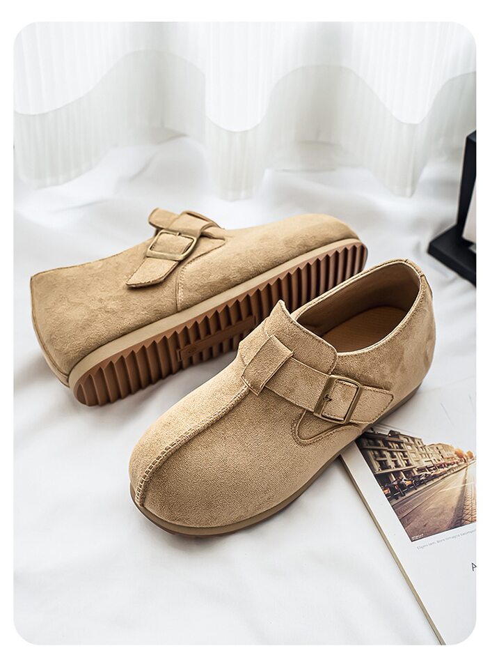 Giày lười nam mũi tròn phong cách retro, dễ xỏ, chống trượt, gót vừa 3-5 cm — 2873 màu kaki, 2873 màu vàng, 2873 màu đen chi tiết 18