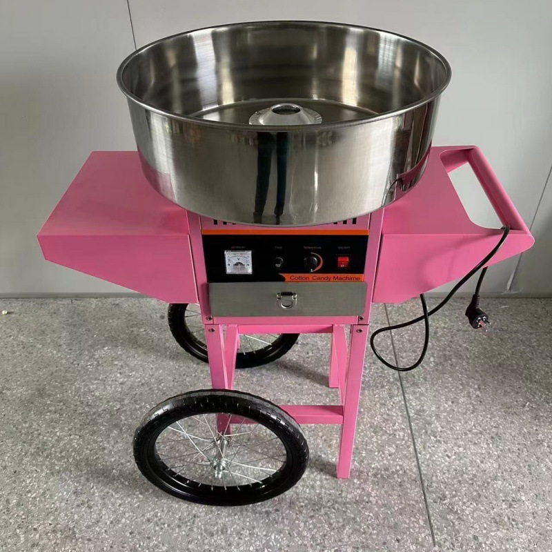 Máquina de Algodón de Azúcar Eléctrica Completa, Móvil, Colorida, Automática, para Uso Comercial.