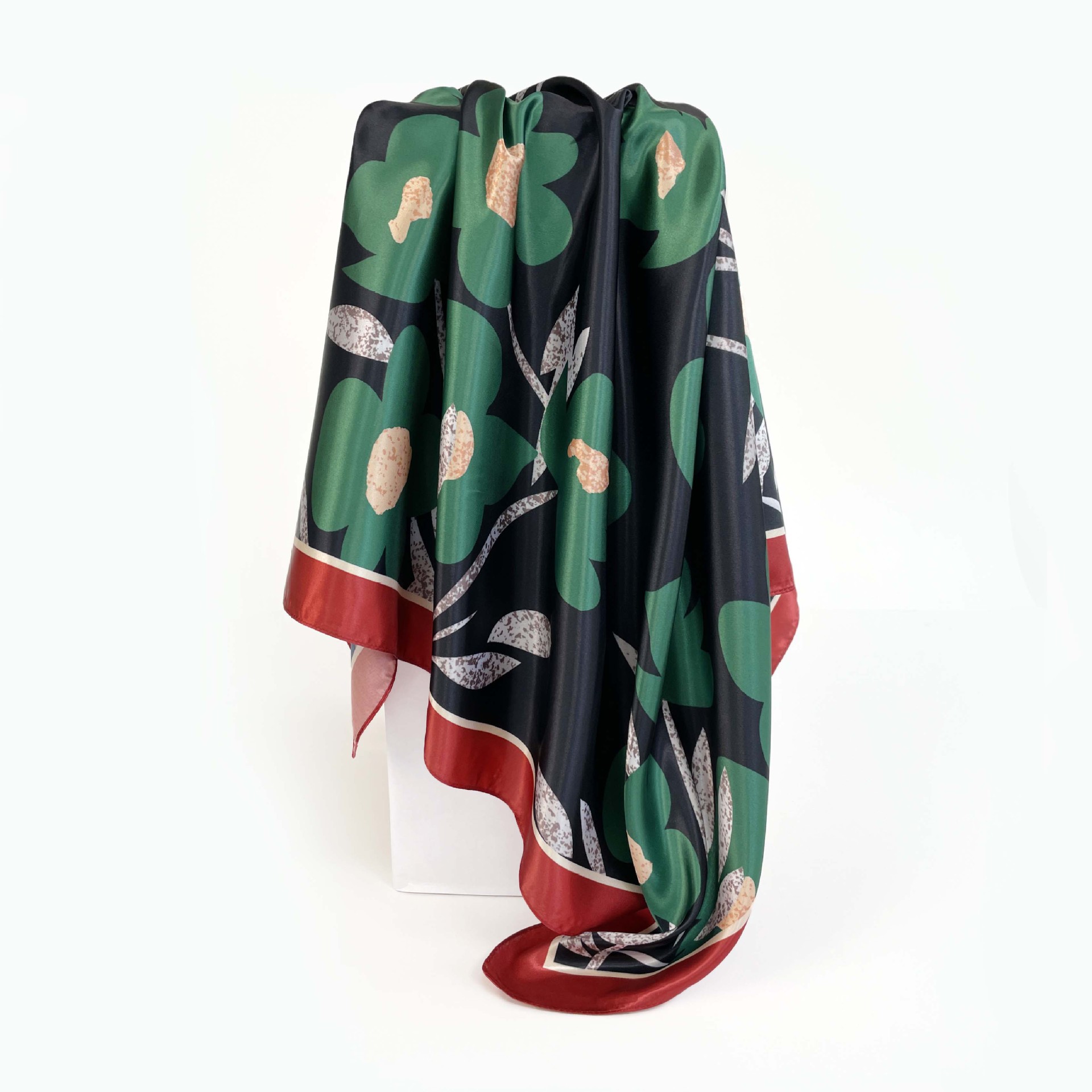 Unisex Elegant Flower Polyester Printing Silk Scarf display picture 8