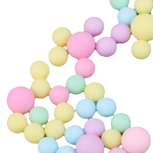 Macaron bead DIY material kit handmade new trendy small ball ball decoration 6mm cream glue phone case material A