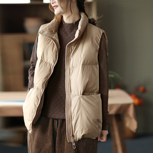 Down Vest Women's Short Jacket Women's Down Vest Women's Sleeveless Light Down Jacket Women's Pinghu