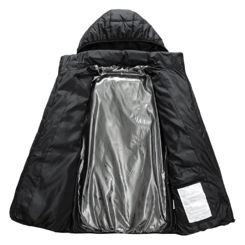 2 Zone 4 calefacción eléctrica abrigo de algodón acolchado USB carga térmica abrigo acolchado de algodón Distrito 9 calefacción inteligente abrigo acolchado de algodón con capucha invierno de los hombres engrosada zona