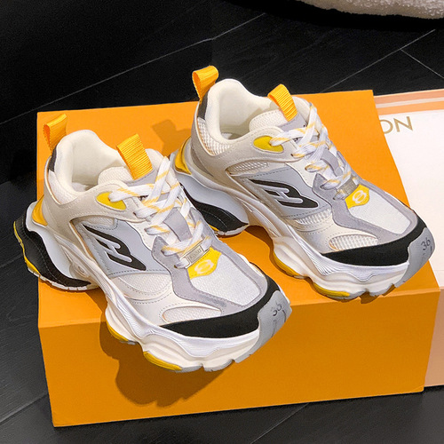 Couple style Parisian daddy shoes tenth generation  new thick-soled heightening casual shoes mesh breathable sports shoes