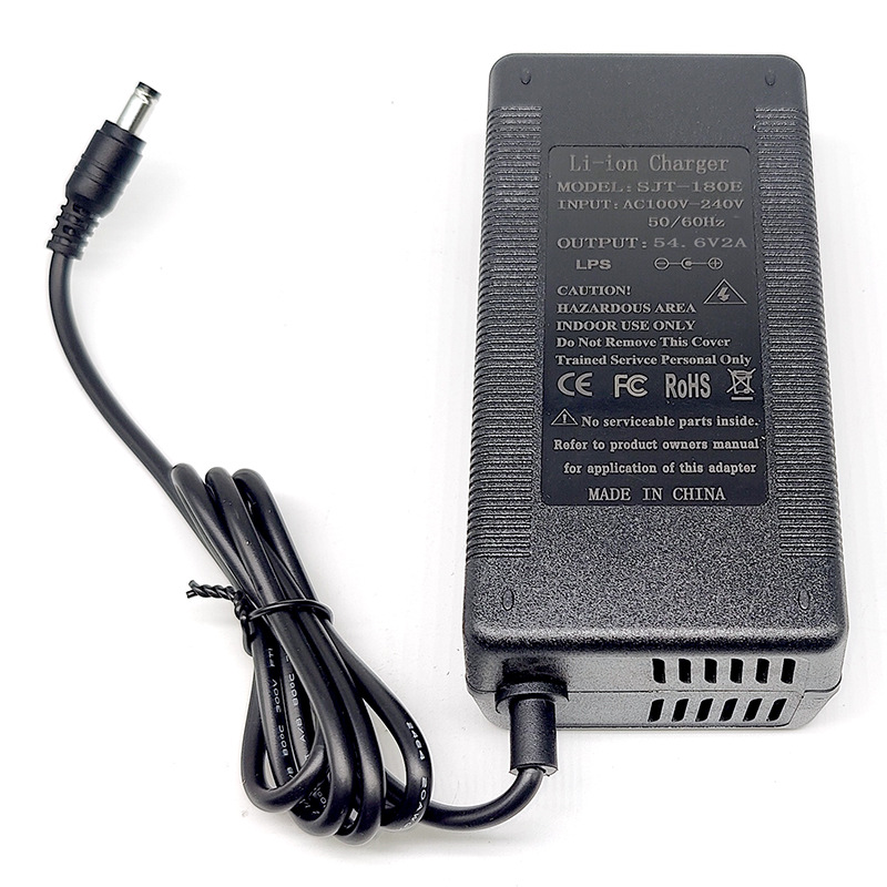 54.6V2Aリチウム電池電気自動車充電器18650電池48V自転車リチウム電池充電器