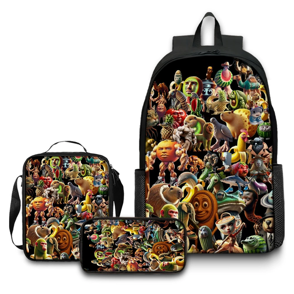 (Cross-border trading), children's backpack, capacious set, 3 piece set