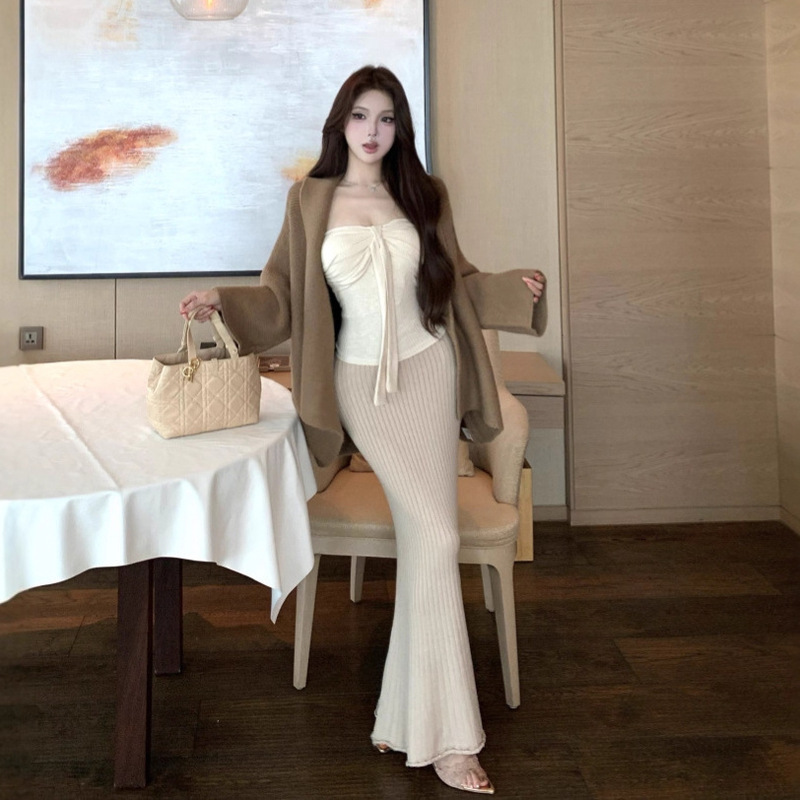 RHGD实拍2025慵懒万人迷早秋针织开衫外套女氛围感穿搭上衣|undefined