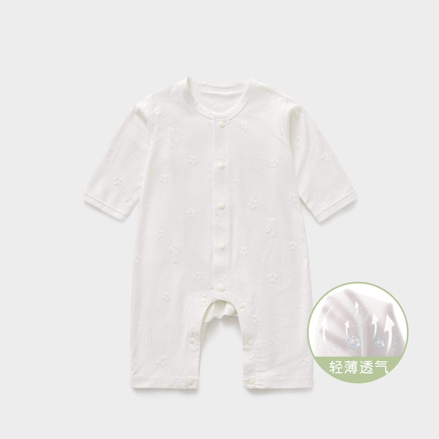 Baby overcoat verano ropa recién nacida para niños delgados pijamas de aire acondicionado de manga larga ropa de verano bebé