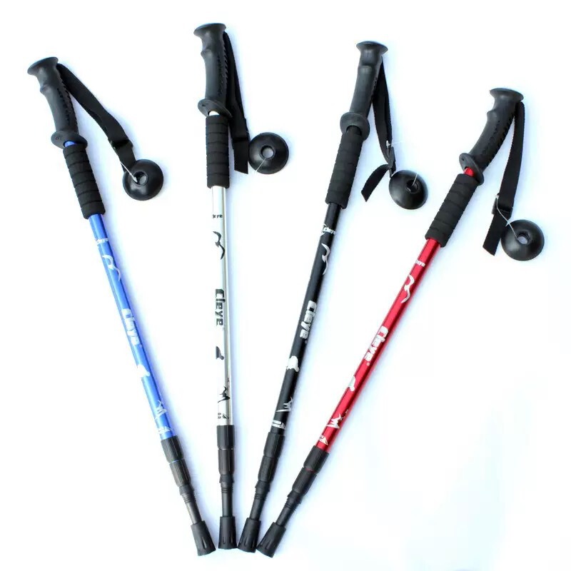 Outdoor travel hiking stick retractable mountain climbing cane for the elderly aluminum alloy hiking stick crutch cane wholesale Outdoor travel hiking stick retractable mountain climbing cane for the elderly aluminum alloy hiking stick crutch cane wholesale