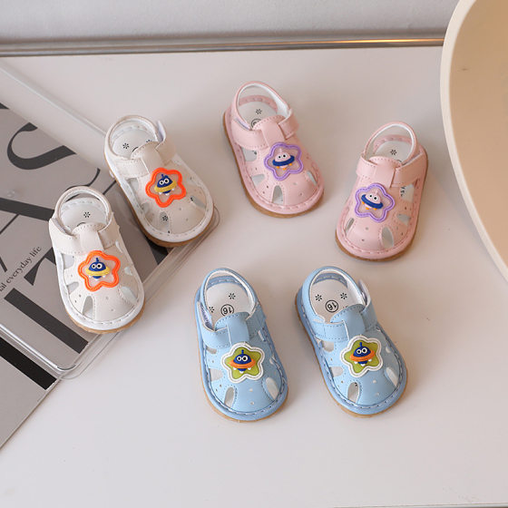 A generation of summer 0-2 years old call shoes cartoon female baby toddler shoes soft bottom male baby shoes 1 baotou sandals