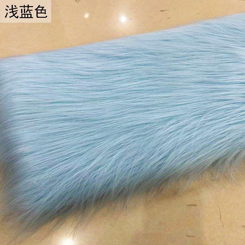 12 ''plush tela DIY caída de piel artificial de piel simulación de piel muñeca pelo bestia traje de piel larga tela de piel