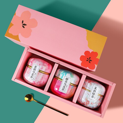 Small jar of scented tea small gift gift box packaging combination small jar of tea wedding bridesmaid souvenirs wholesale