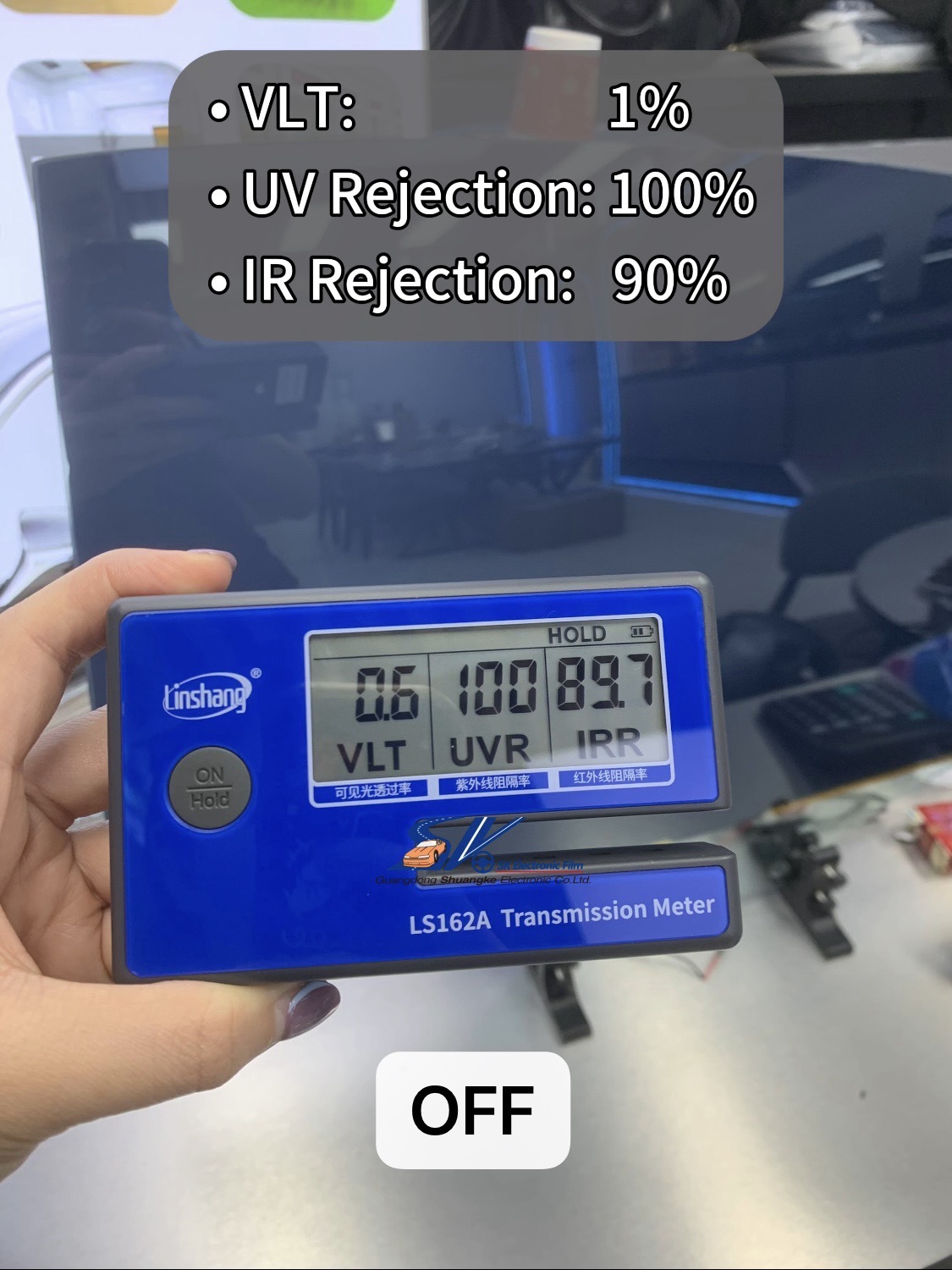 Dry-Adhesive Dlc Dye Liquid Crystal Dimming Film, Translucent When Powered On, Black When Powered Off, High Privacy Protection, Anti-Uv, Heat Insulation