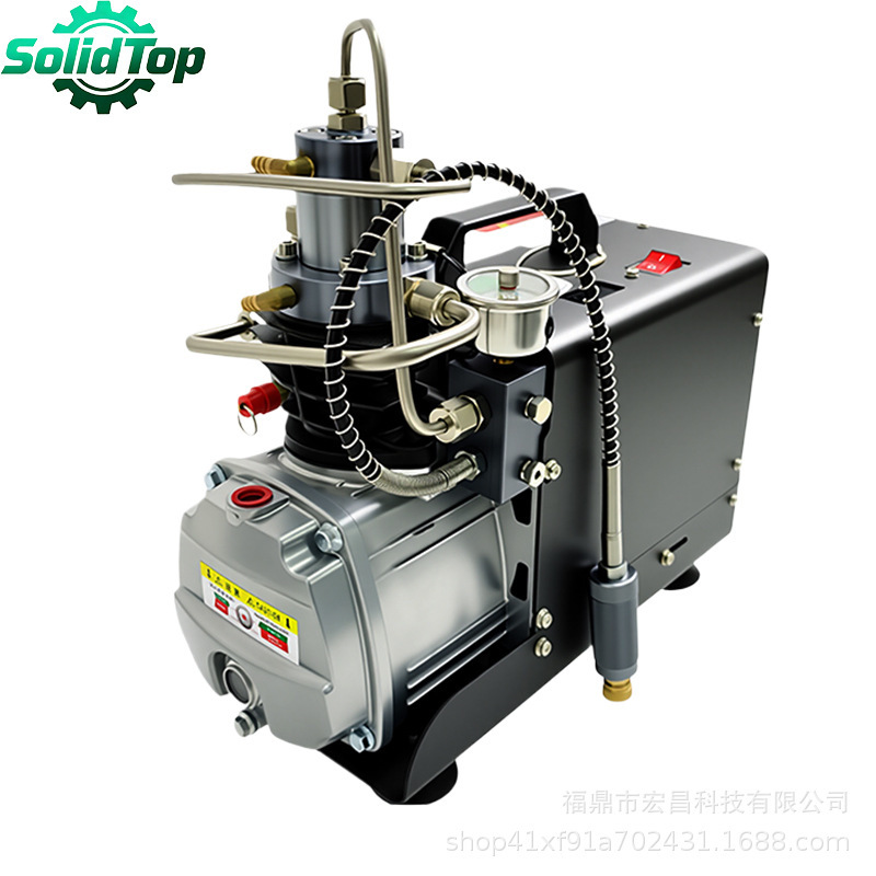 High Pressure Explosion-Proof Water Cooled Air Compressor 30Mpa with Double Security Valve Auto Stop Function 110V/220