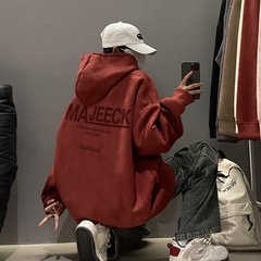ピンクのスエードと帽子の男性春秋潮牌ins重ポンドのごろつきのハンサムなカップルのゆったりした大きいサイズのカジュアルコート