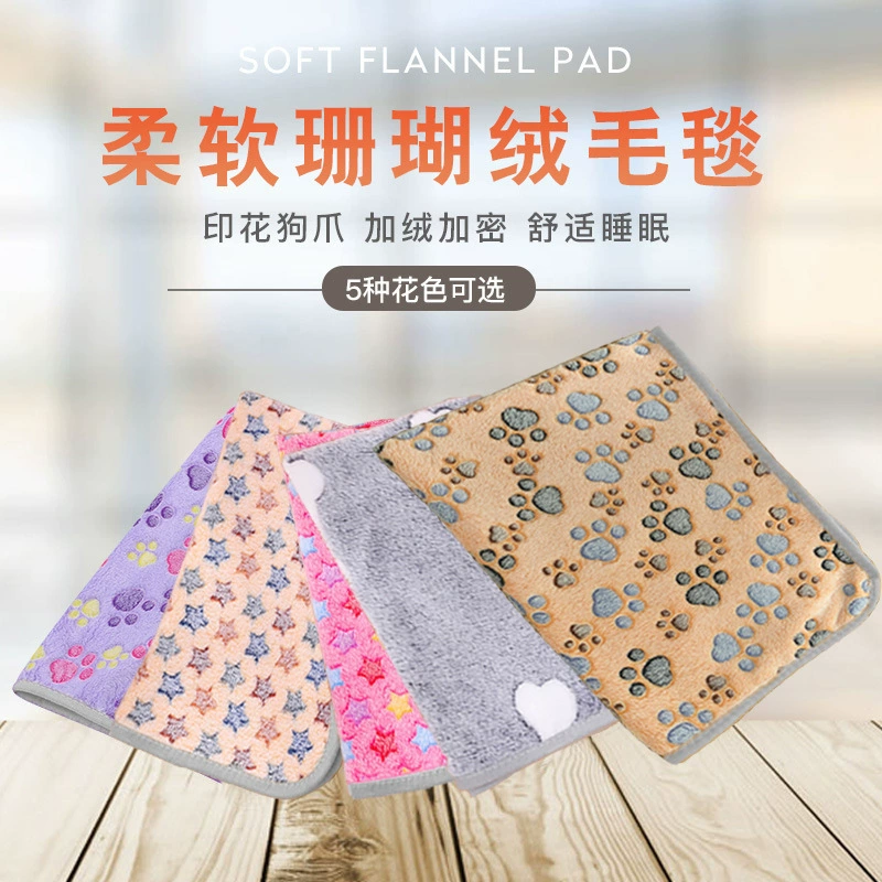 Осенние и зимние теплые принты для домашних животных маленькие одеяла мультяшные собачьи одеяла для собак