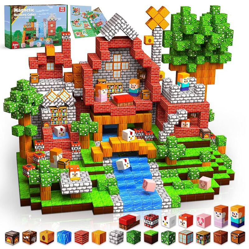 Cross-Border Popular Magnetic Cube Building Blocks 3D Educational Assembly Toys Amazon Animal House Boy Gift for Kidsren Cross-Border Popular Magnetic Cube Building Blocks 3D Educational Assembly Toys Amazon Animal House Boy Gift for Kidsren