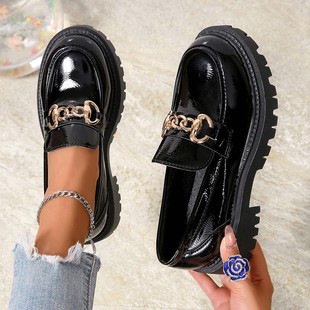 Cross-border plus size British Style Leather Shoes Women's 2025 Spring New Japanese JK Thick Slip-on French Loafers