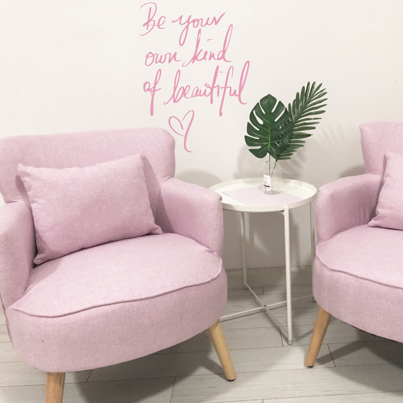 Fábrica al por mayor ins estilo pegatinas de pared inglés pegatinas dormitorio internet celebridad tienda fondo decorativo pegatinas de pared