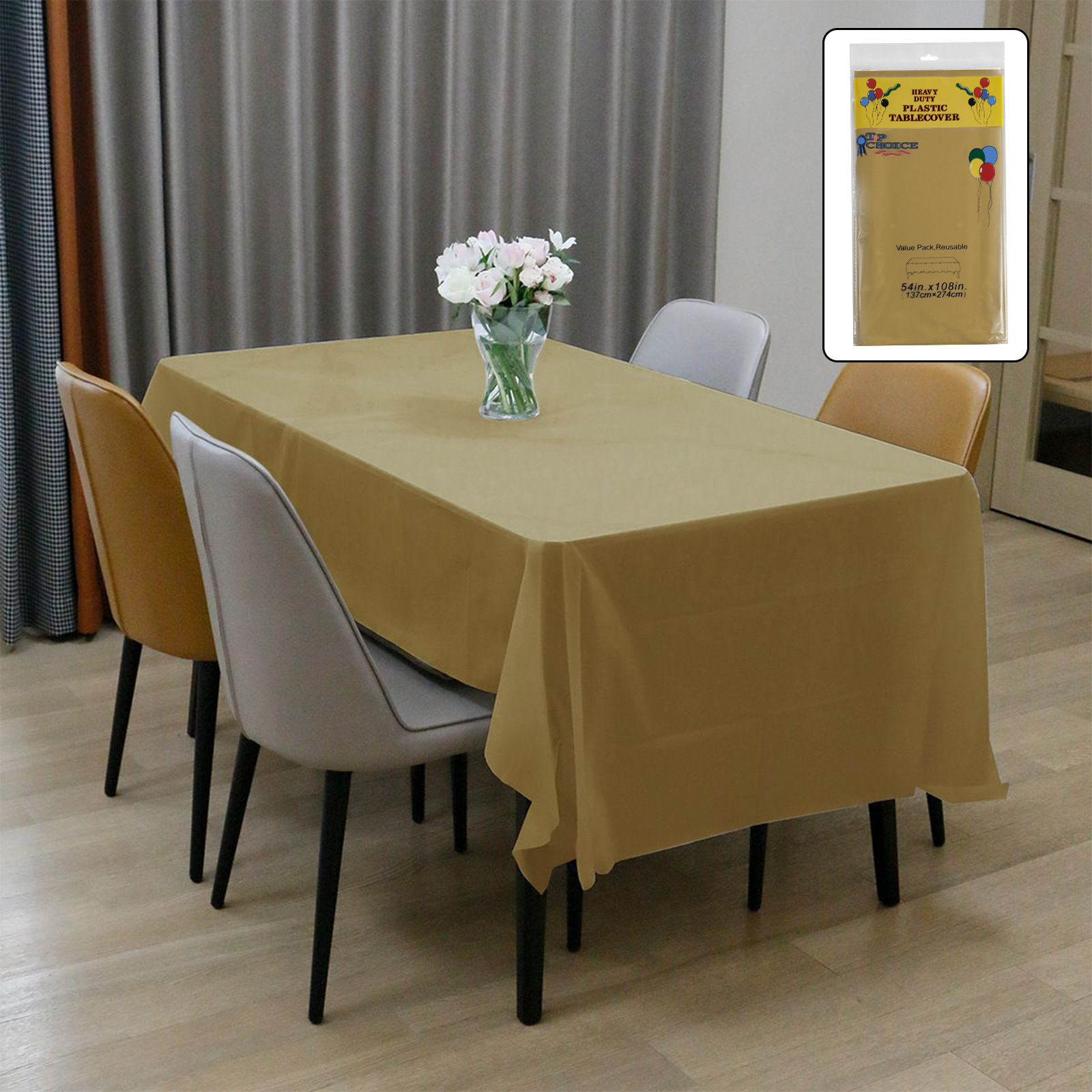 Mantel desechable transfronterizo de color liso, mantel impermeable de plástico PEVA engrosado para hoteles y fiestas de cumpleaños, venta al por mayor en stock.