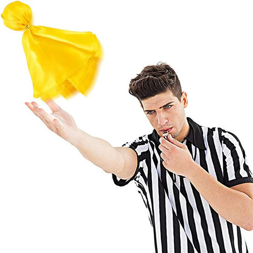 Flag referee props penalty flag throwing accessories football penalty football throwing flag blue football bean bag
